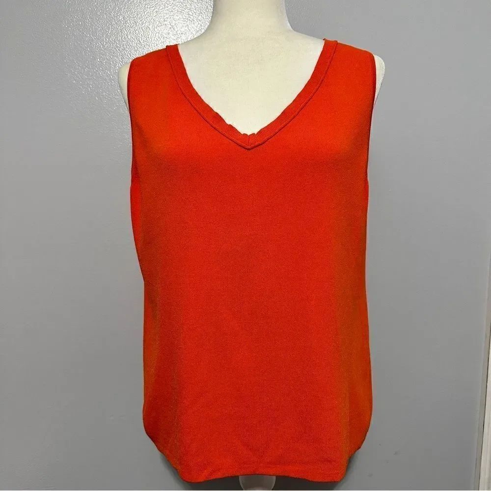 Chicos orange V-neck tank top size 3(L-16)
